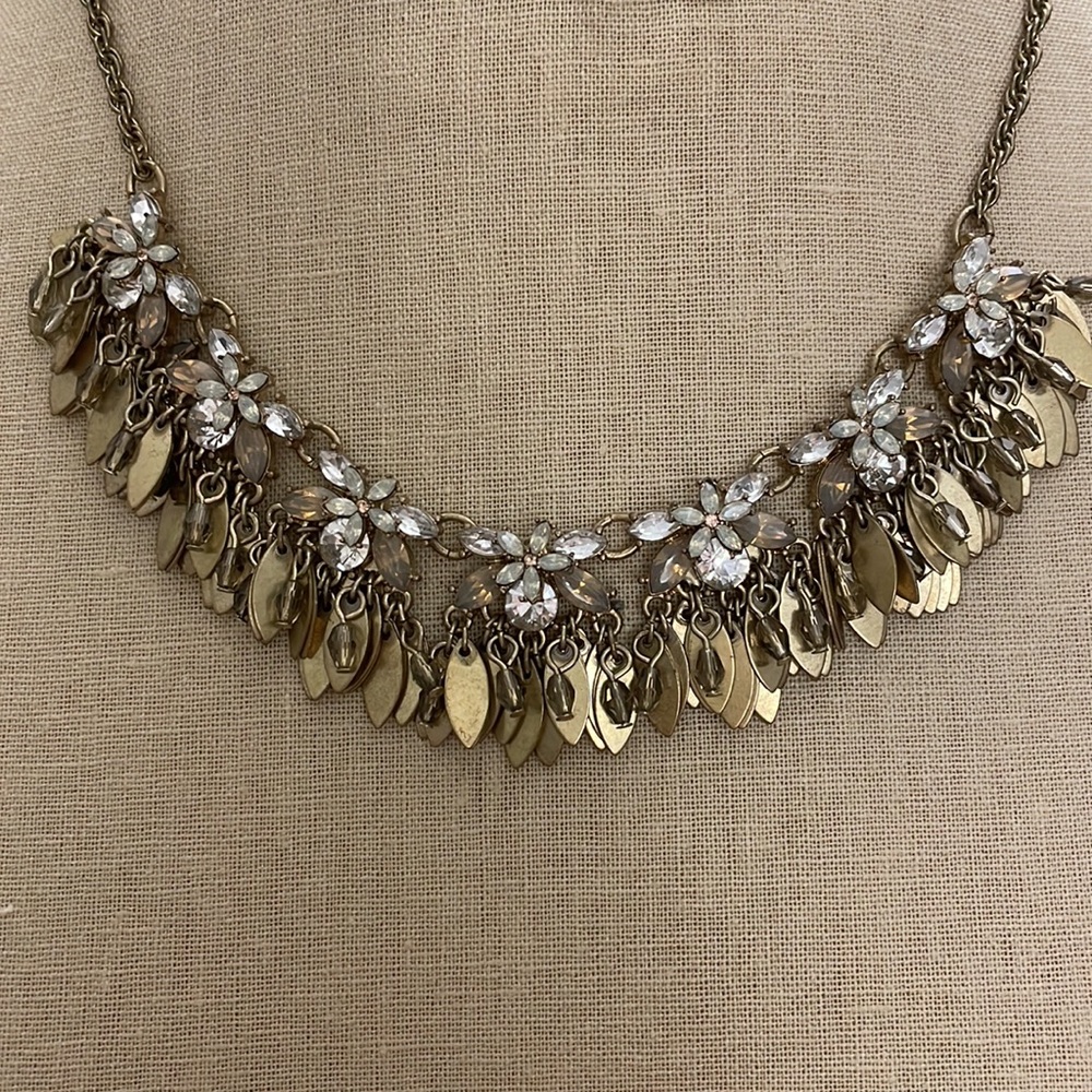 LOFT Flower & Leaves Statement Necklace